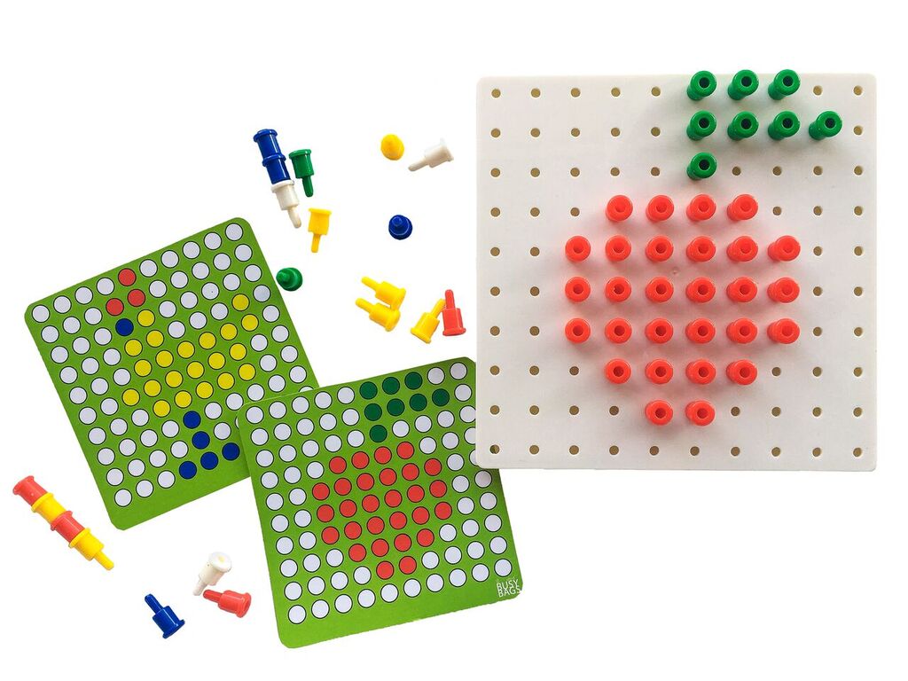 Pattern Blocks Pegs Peg Patterns | Busy Bags